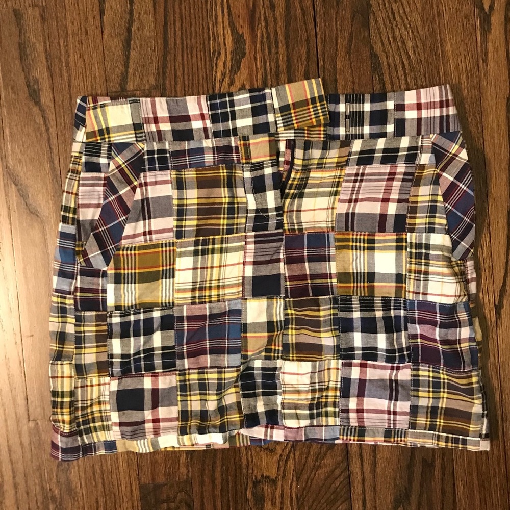 J. Crew Madras Plaid Skirt, Size 2
